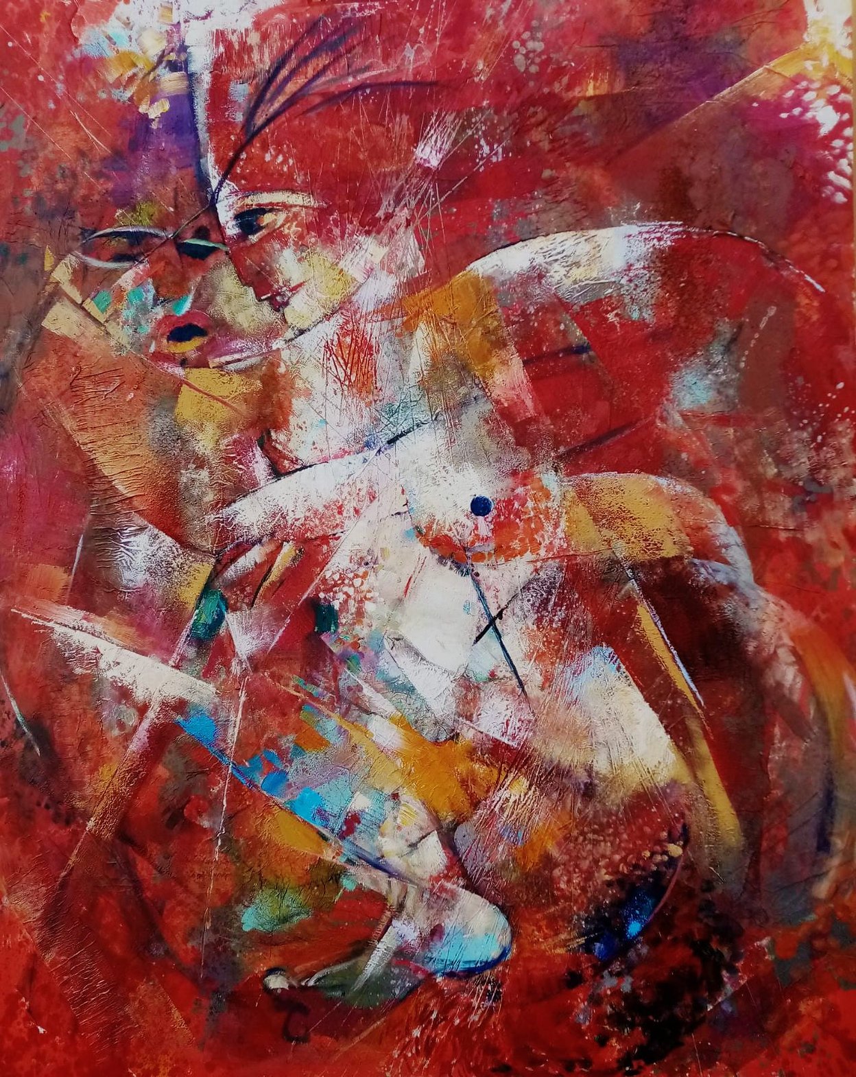 Zb119 160x200 Embrace in red