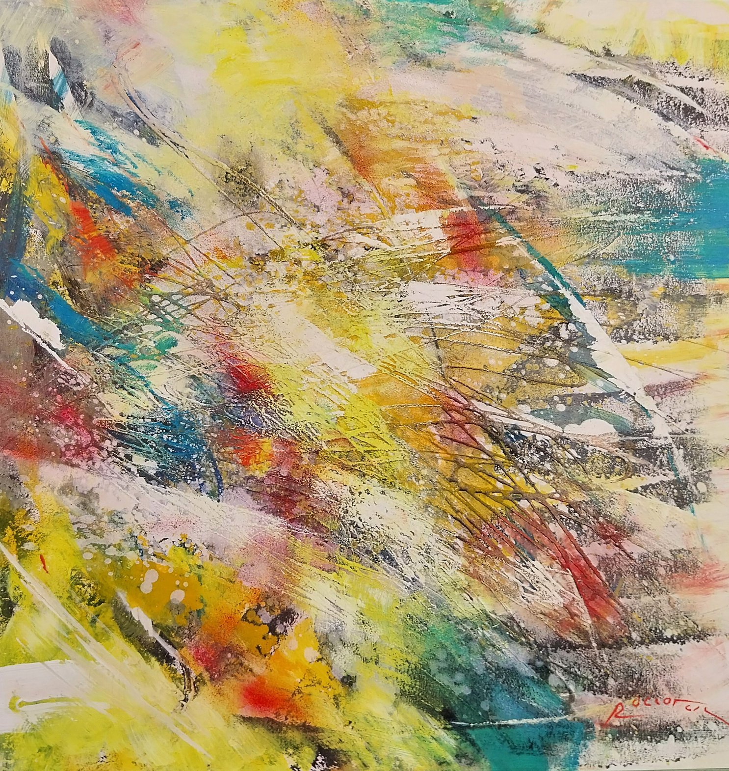 Zf078 100x100 Abstraction in yellow